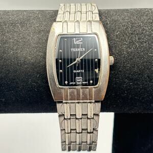 Silver & Black Terner Men's Watch